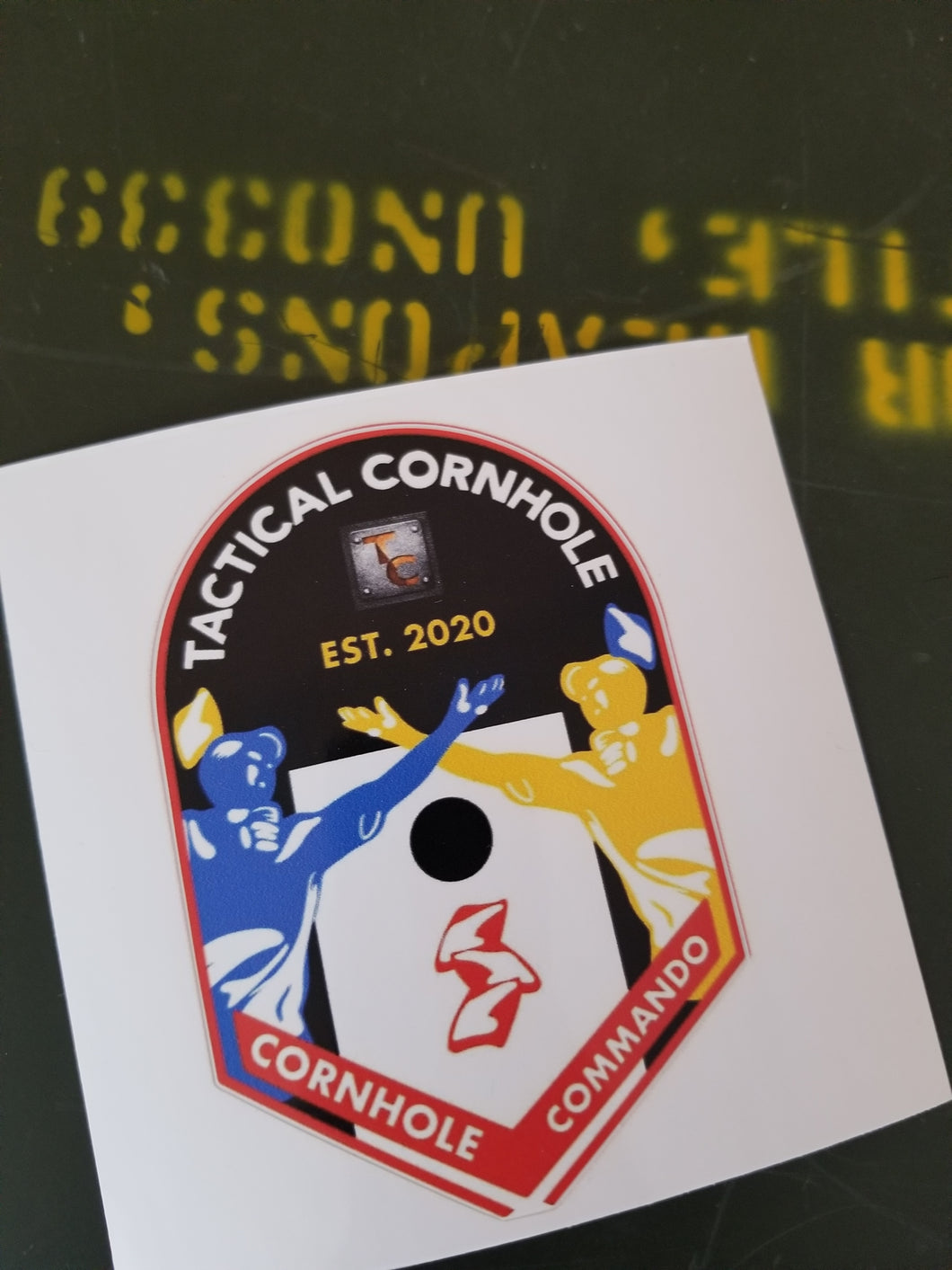 Cornhole Commando Sticker